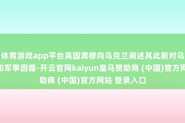体育游戏app平台英国肃穆向乌克兰阐述其此前对乌承诺的经济和军事因循-开云官网kaiyun皇马赞助商 (中国)官方网站 登录入口